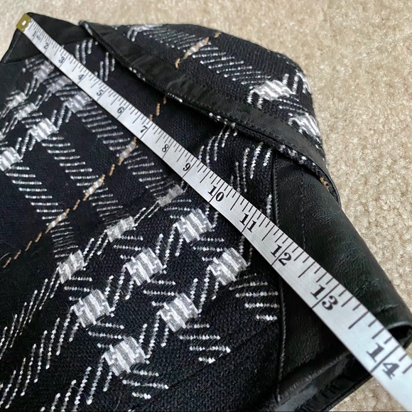 CAbi Grid Tweed Plaid Wool Blend Moto Vest S - Picture 6 of 15